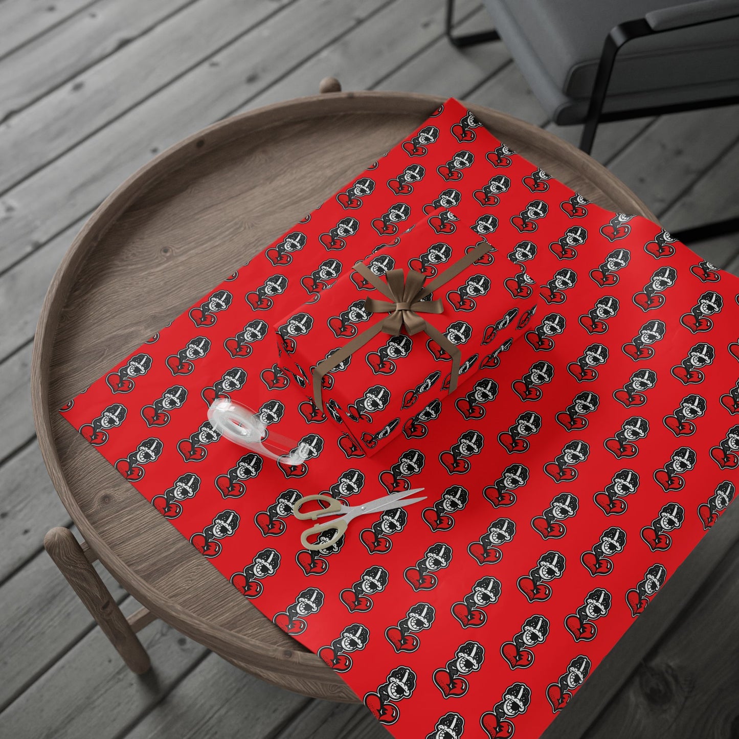 DrippyFish Red Boxing Themed Gift Wrapping Paper
