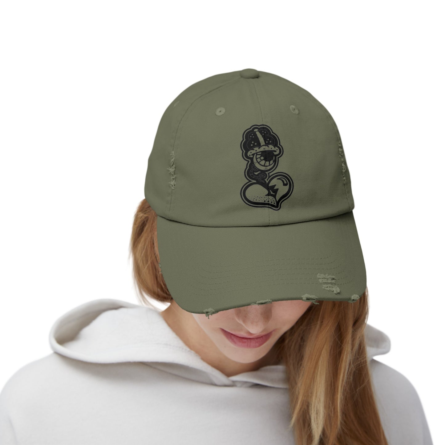 "Black Label" Unisex Distressed Cap by WildeTuna