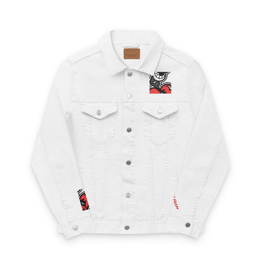 DrippyFish "First From God" Embroidered Unisex Denim Jacket