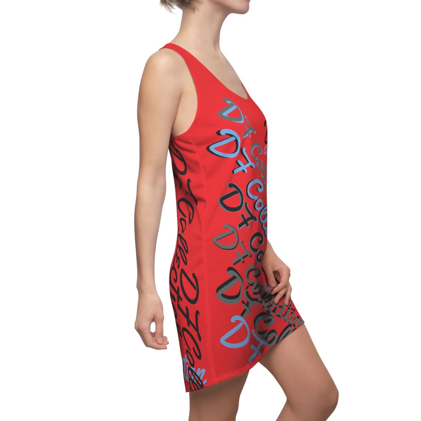 "DF COLLECTION" RED Women's Cut & Sew Racerback Dress