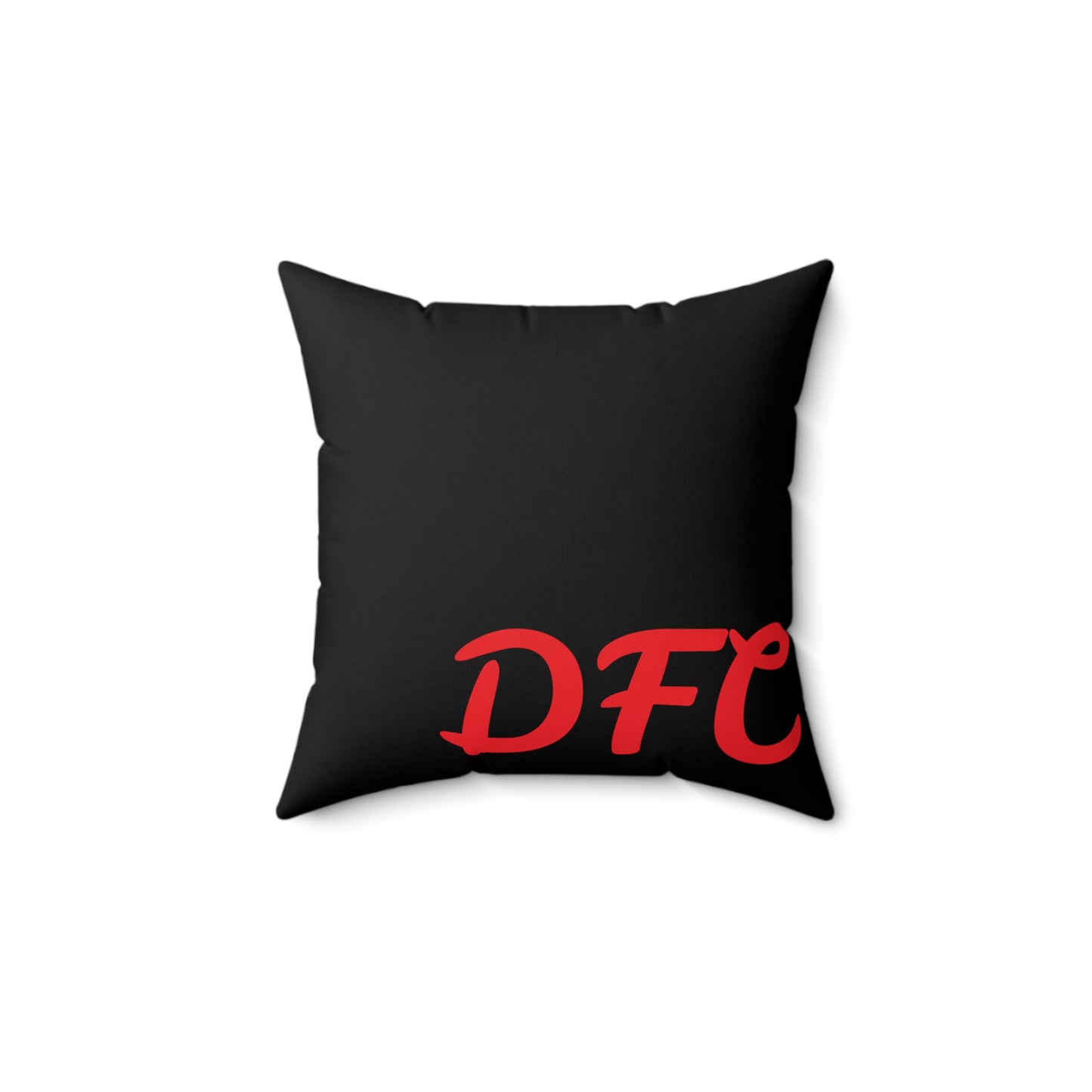 "DFC" Black Spun Polyester Square Pillow