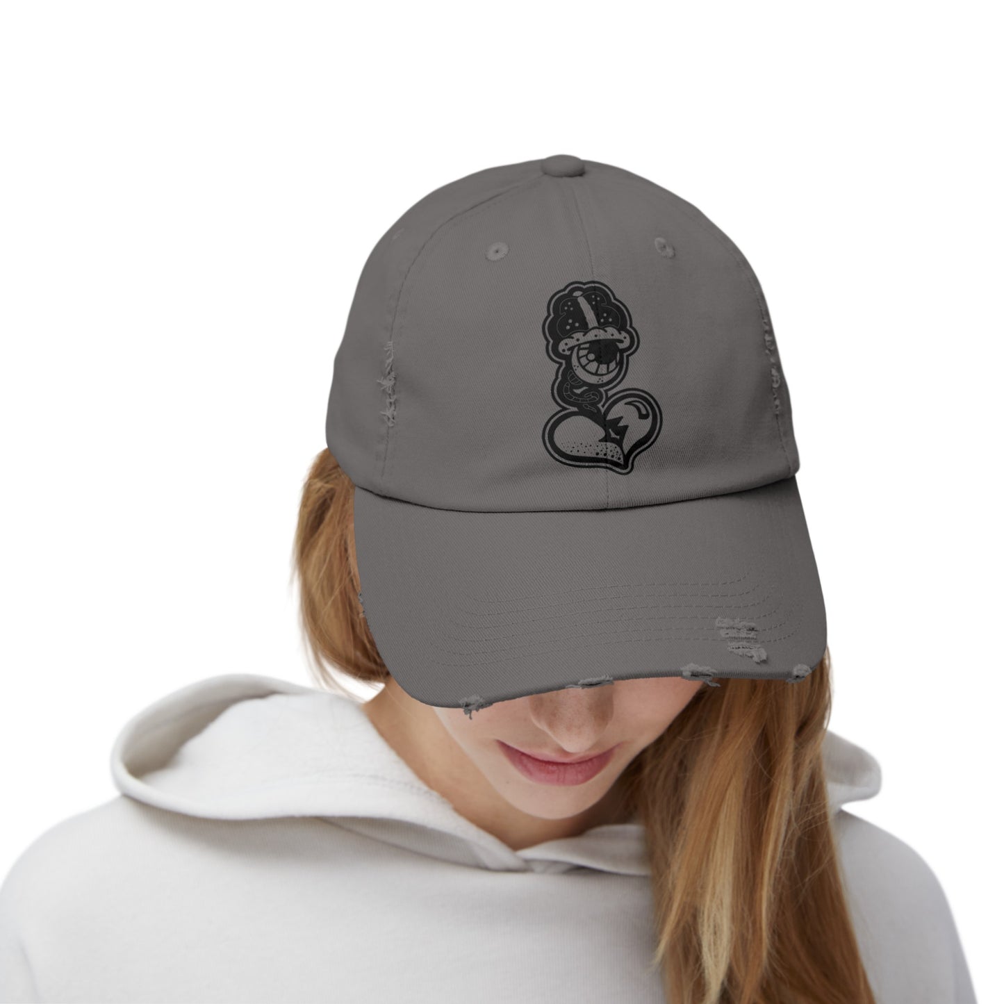 "Black Label" Unisex Distressed Cap by WildeTuna