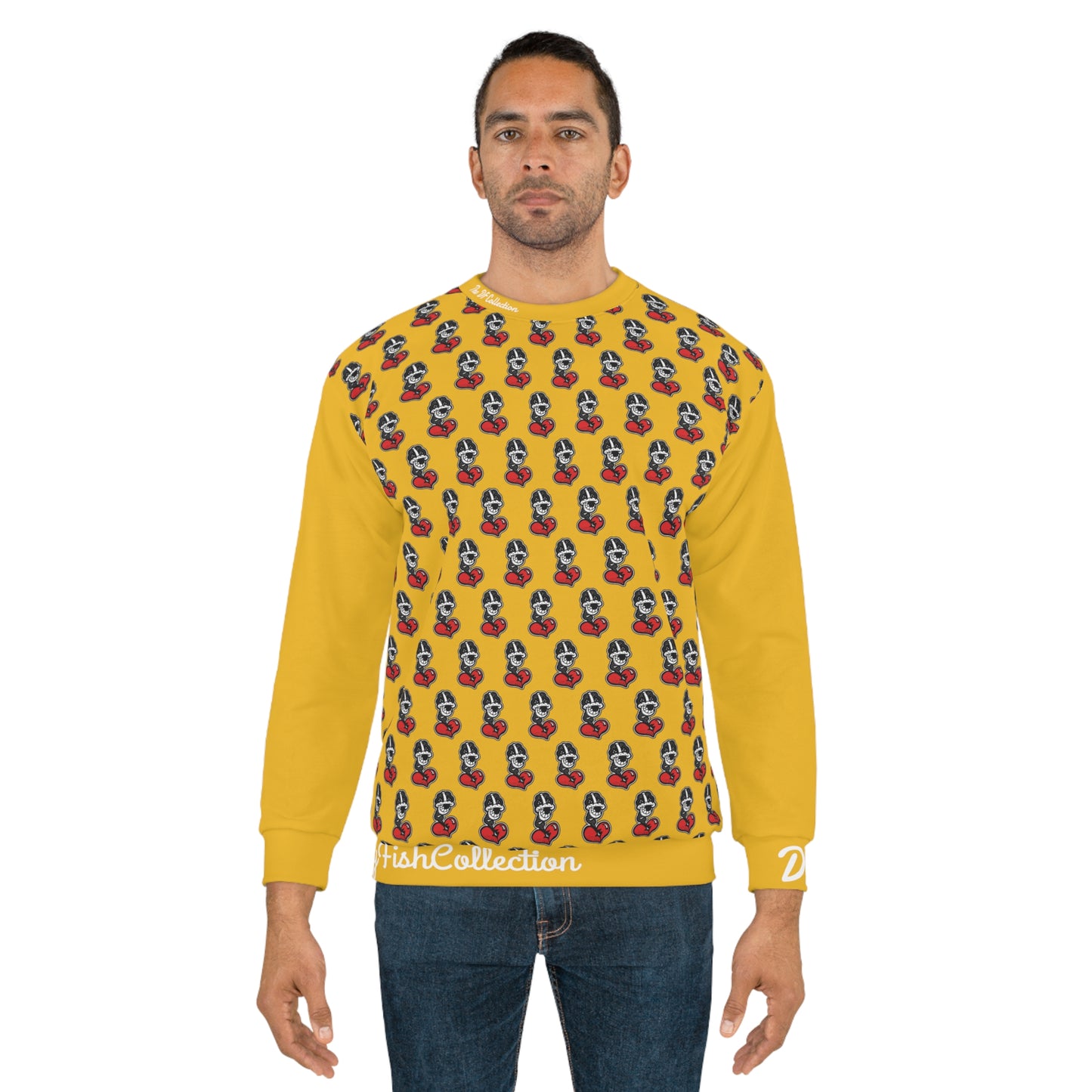 "Par 5" Yellow Unisex Sweatshirt (AOP)