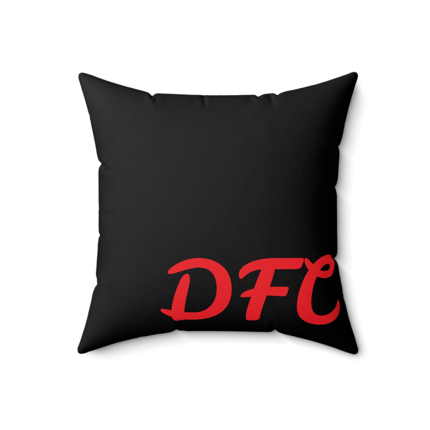 "DFC" Black Spun Polyester Square Pillow