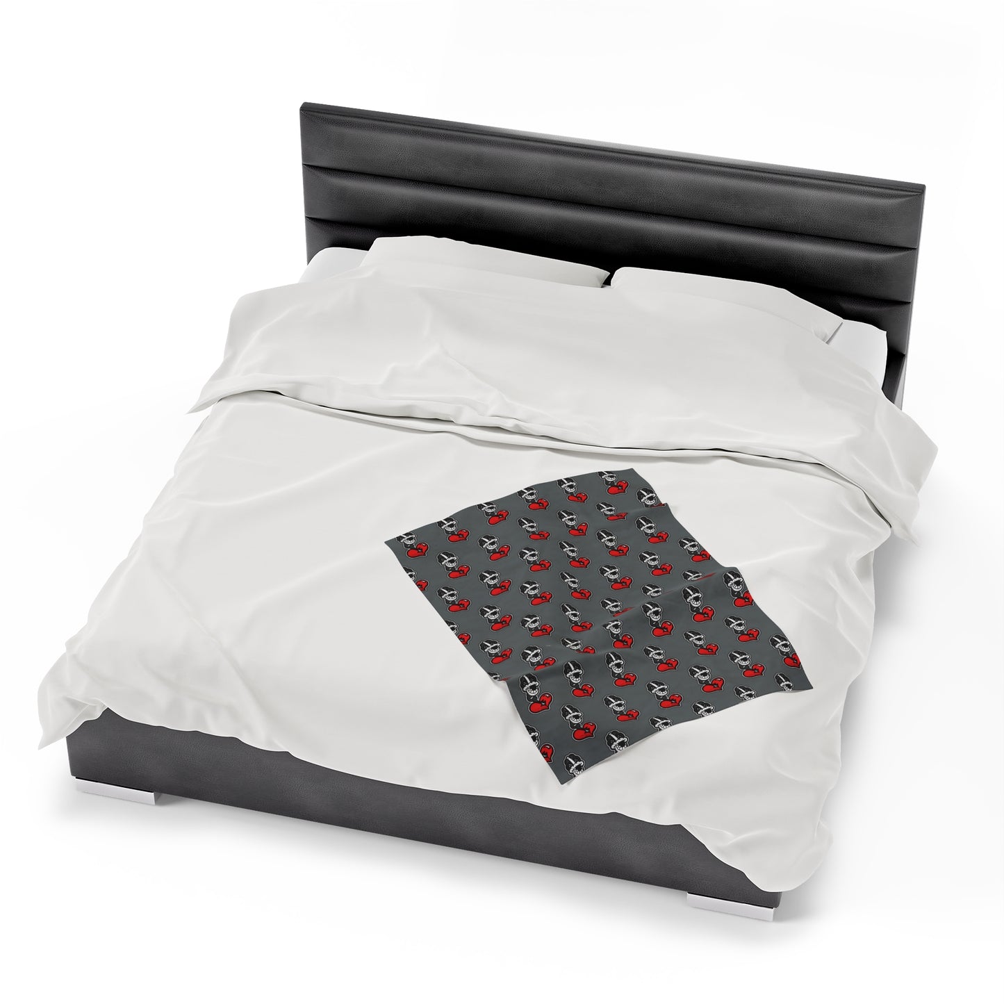 Grey Velveteen Plush Blanket