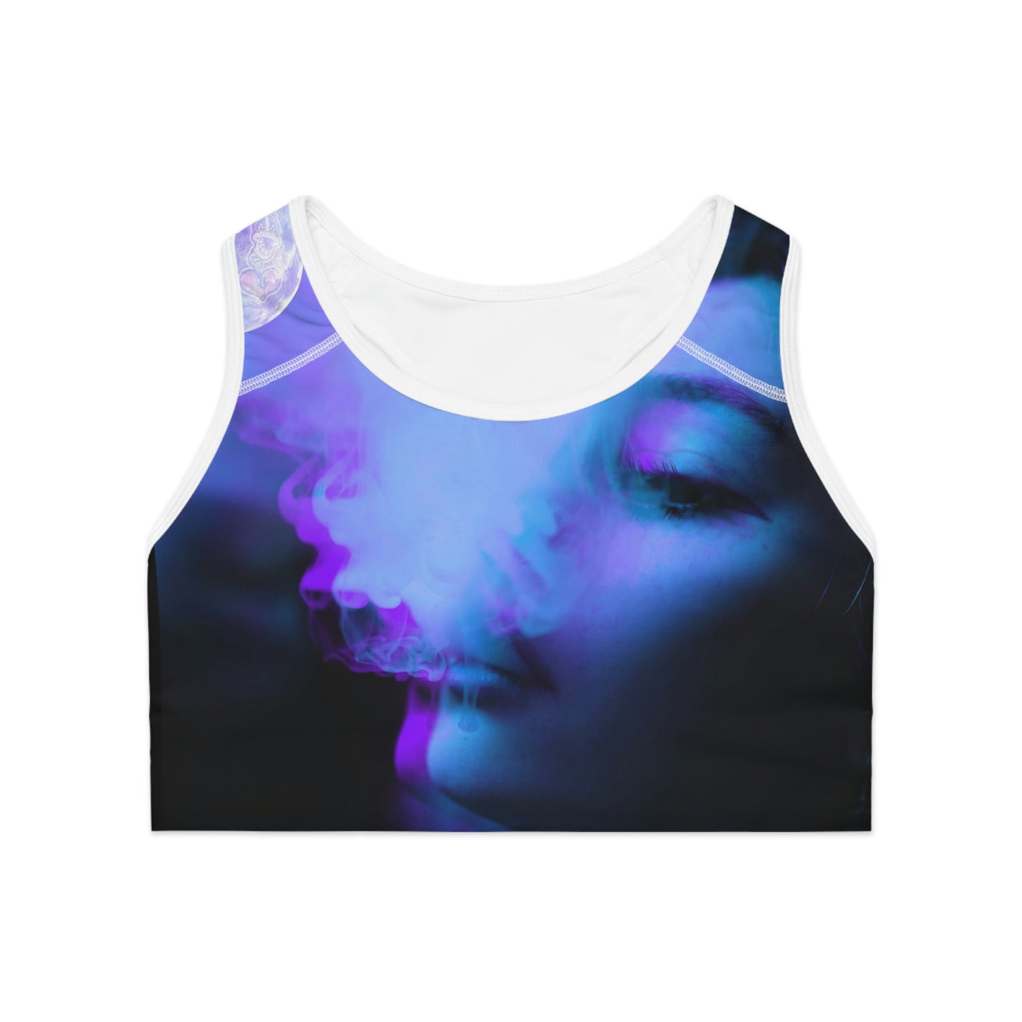 "Smoking Moon" Sports Bra (AOP)
