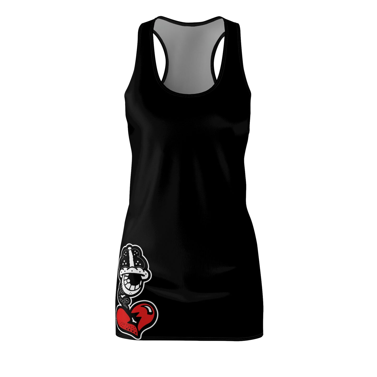 “BLK DRIZZLE” Women's Cut & Sew Racerback Dress