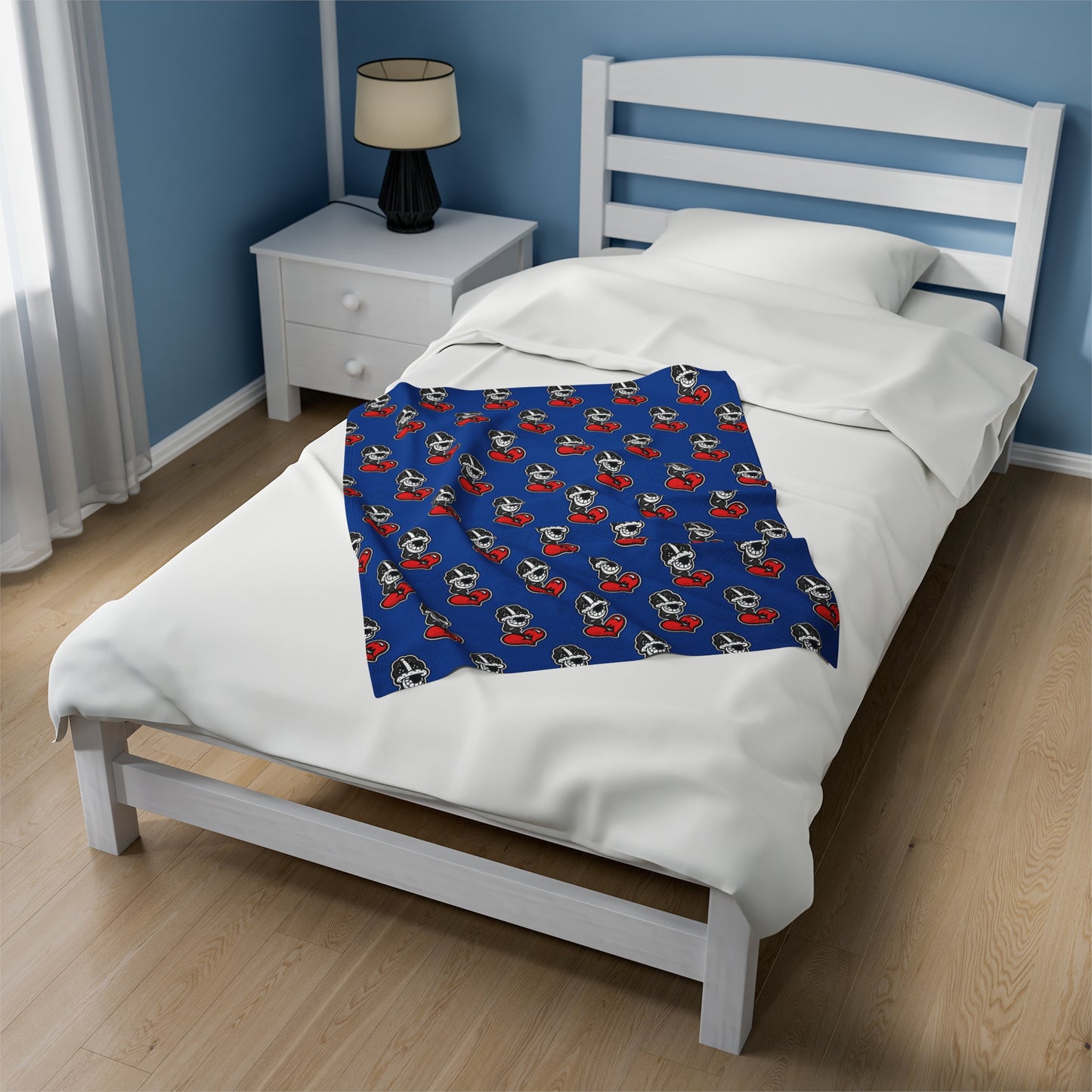 Blue Velveteen Plush Blanket