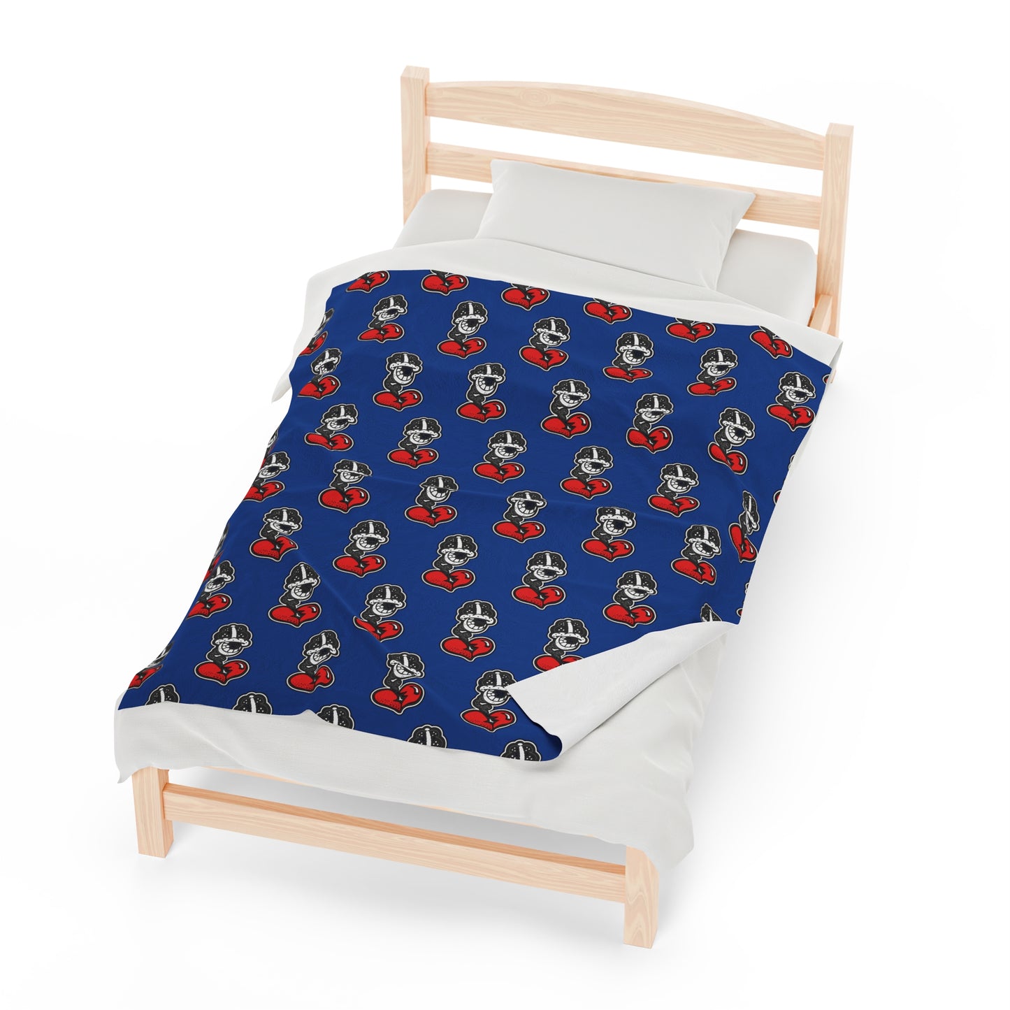 Blue Velveteen Plush Blanket