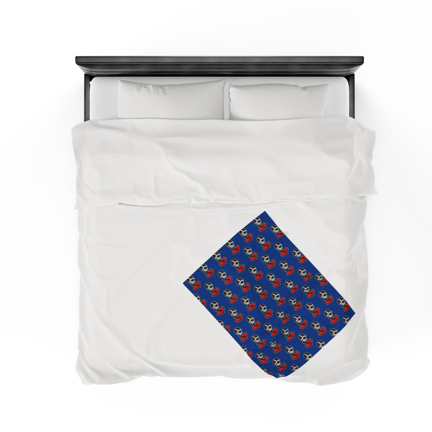 Blue Velveteen Plush Blanket