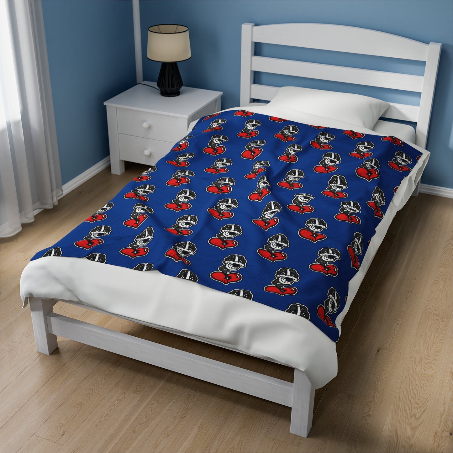 Blue Velveteen Plush Blanket