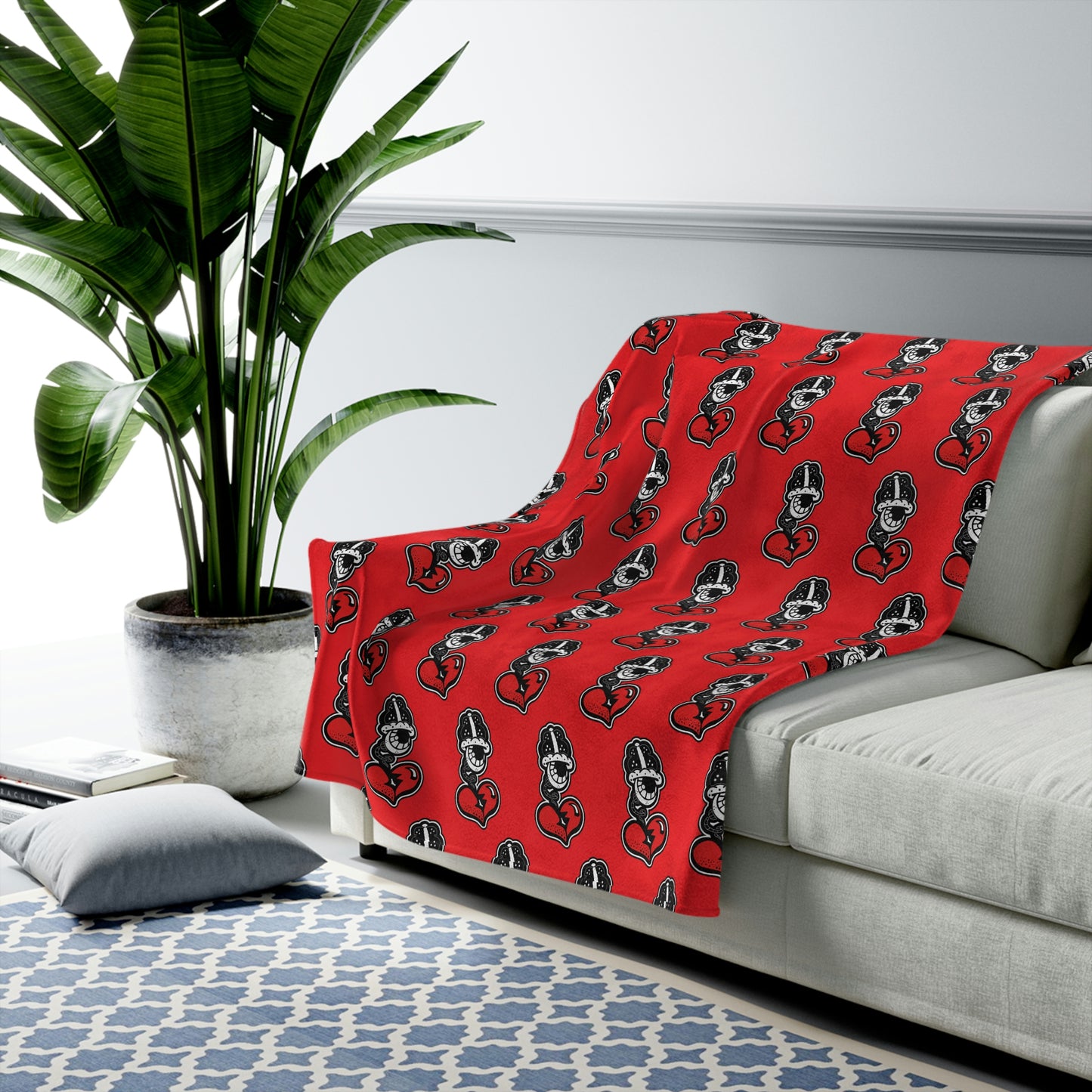 Red Velveteen Plush Blanket