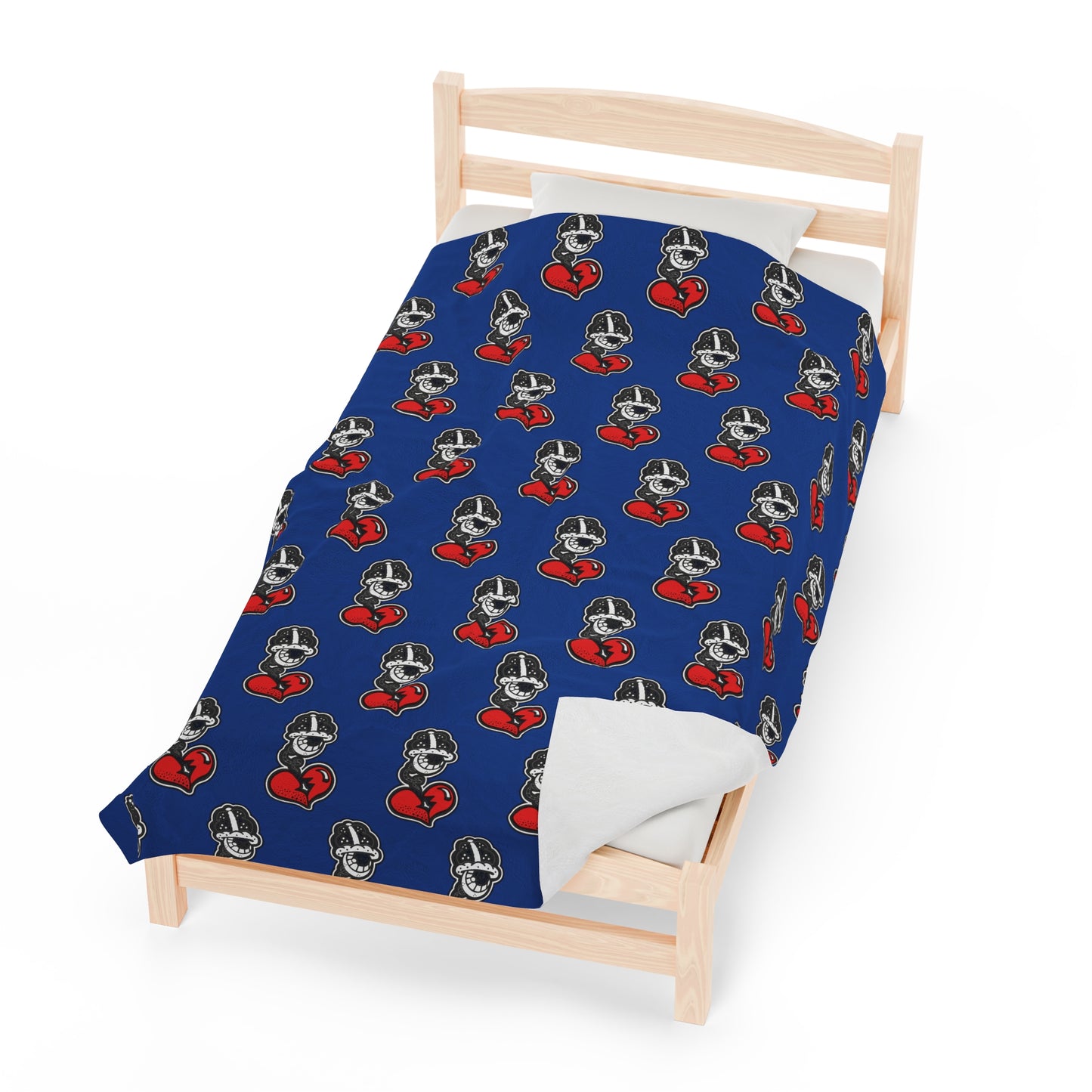 Blue Velveteen Plush Blanket