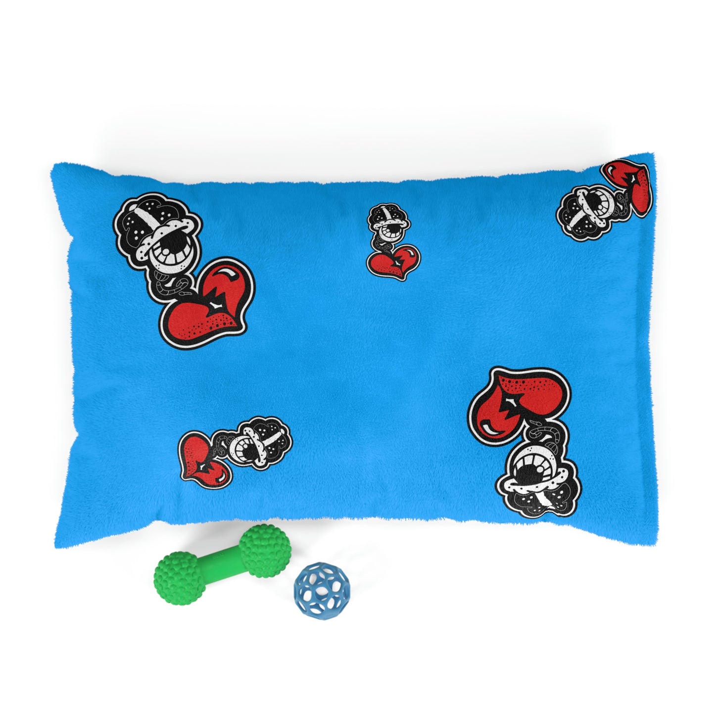 Sky Blue Drippy Fish Pet Bed