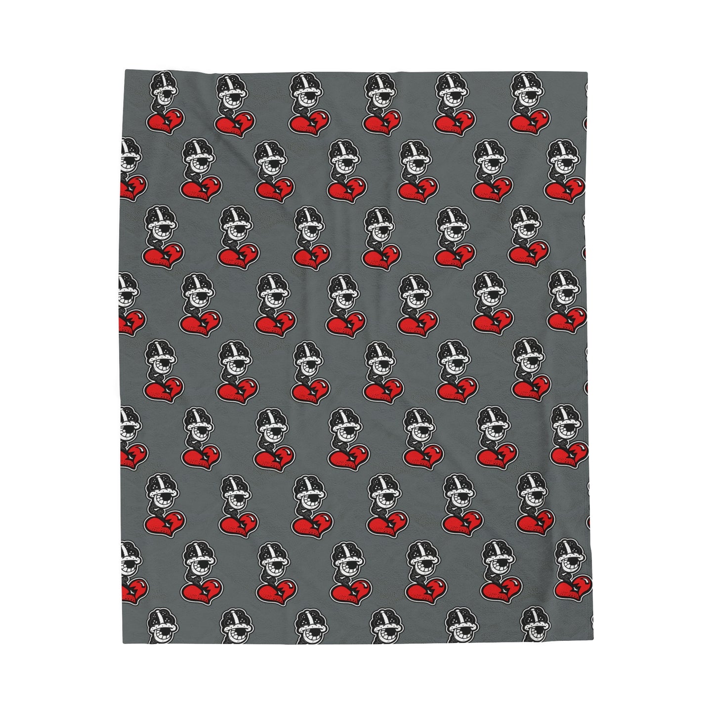 Grey Velveteen Plush Blanket