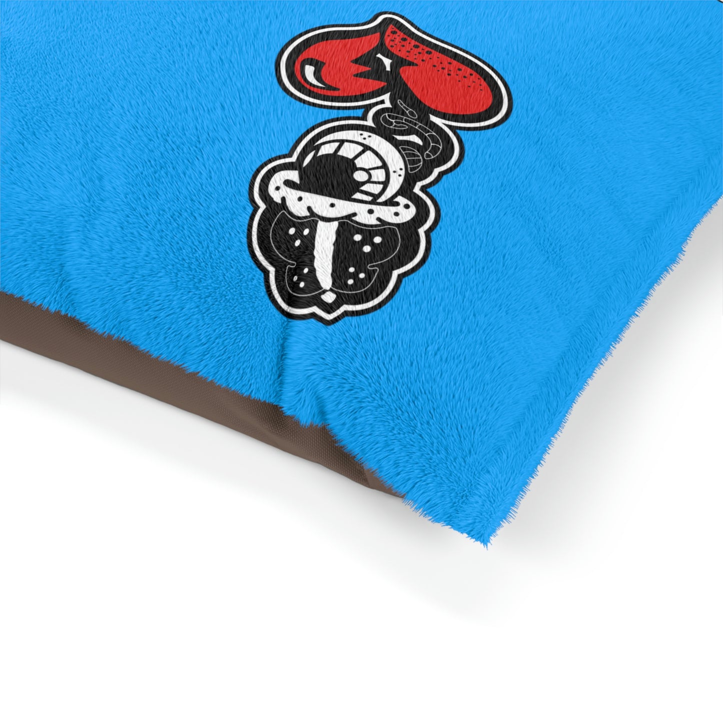 Sky Blue Drippy Fish Pet Bed