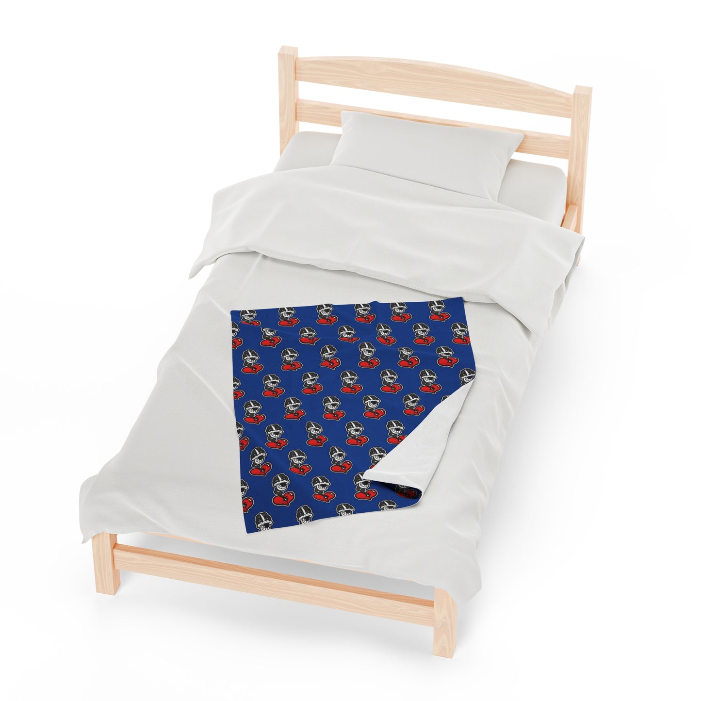 Blue Velveteen Plush Blanket