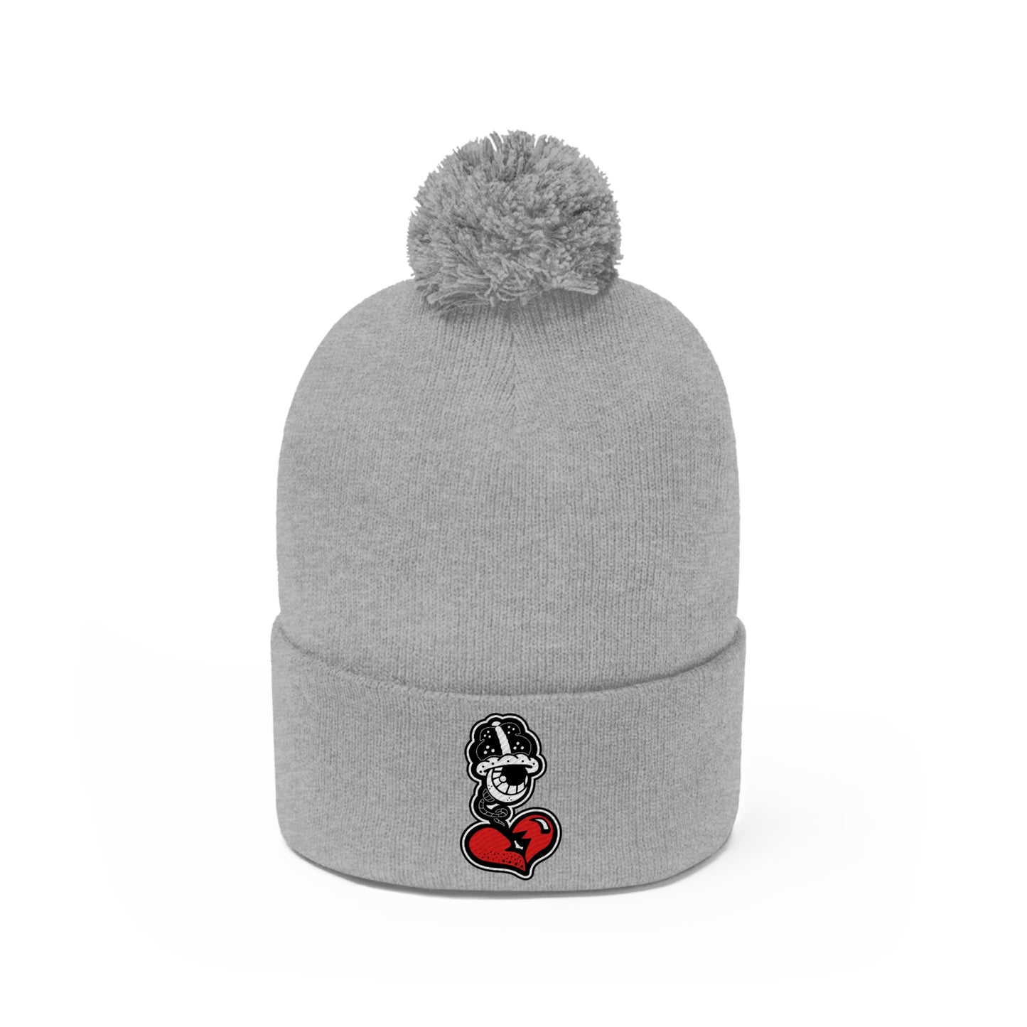 “Drippy Bean” Pom Pom Beanie
