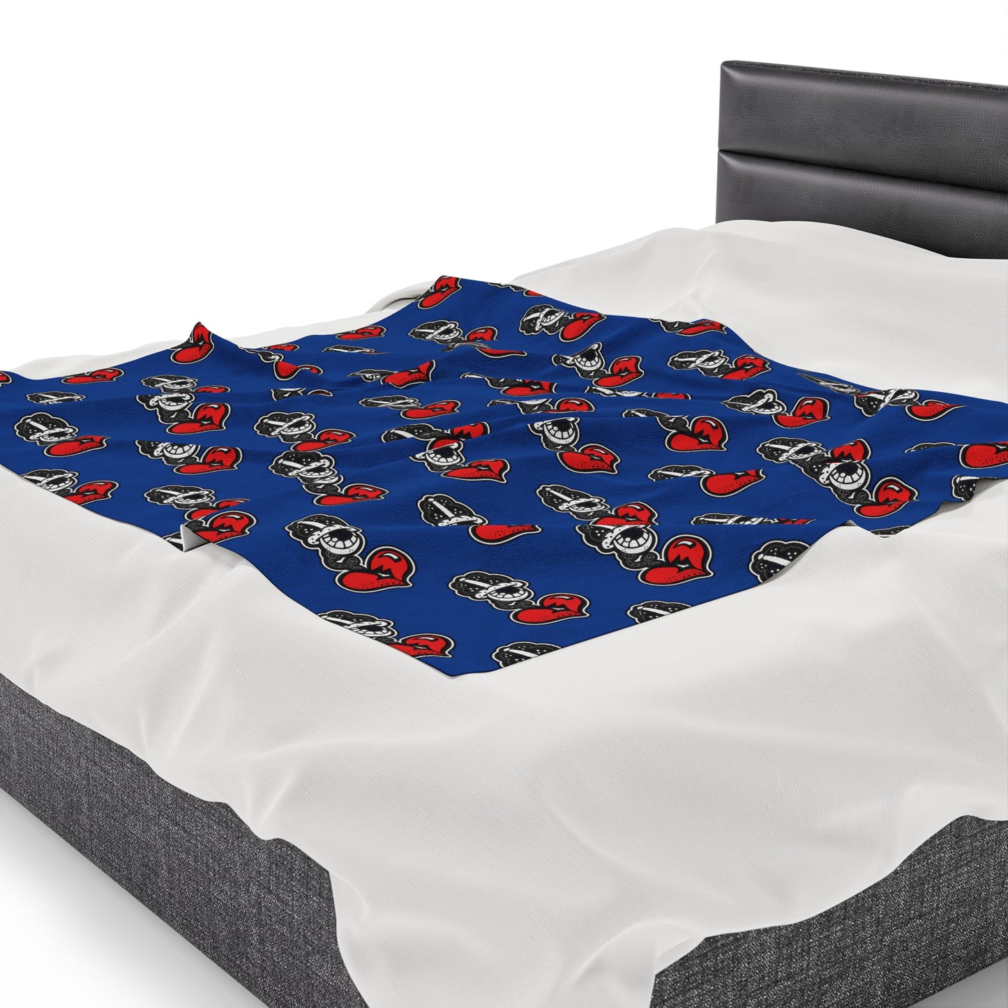 Blue Velveteen Plush Blanket