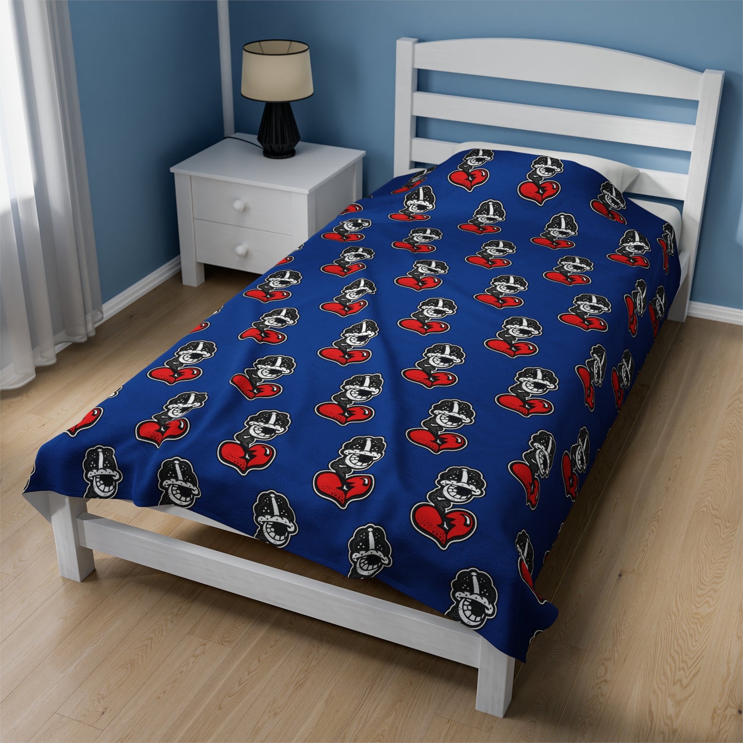 Blue Velveteen Plush Blanket