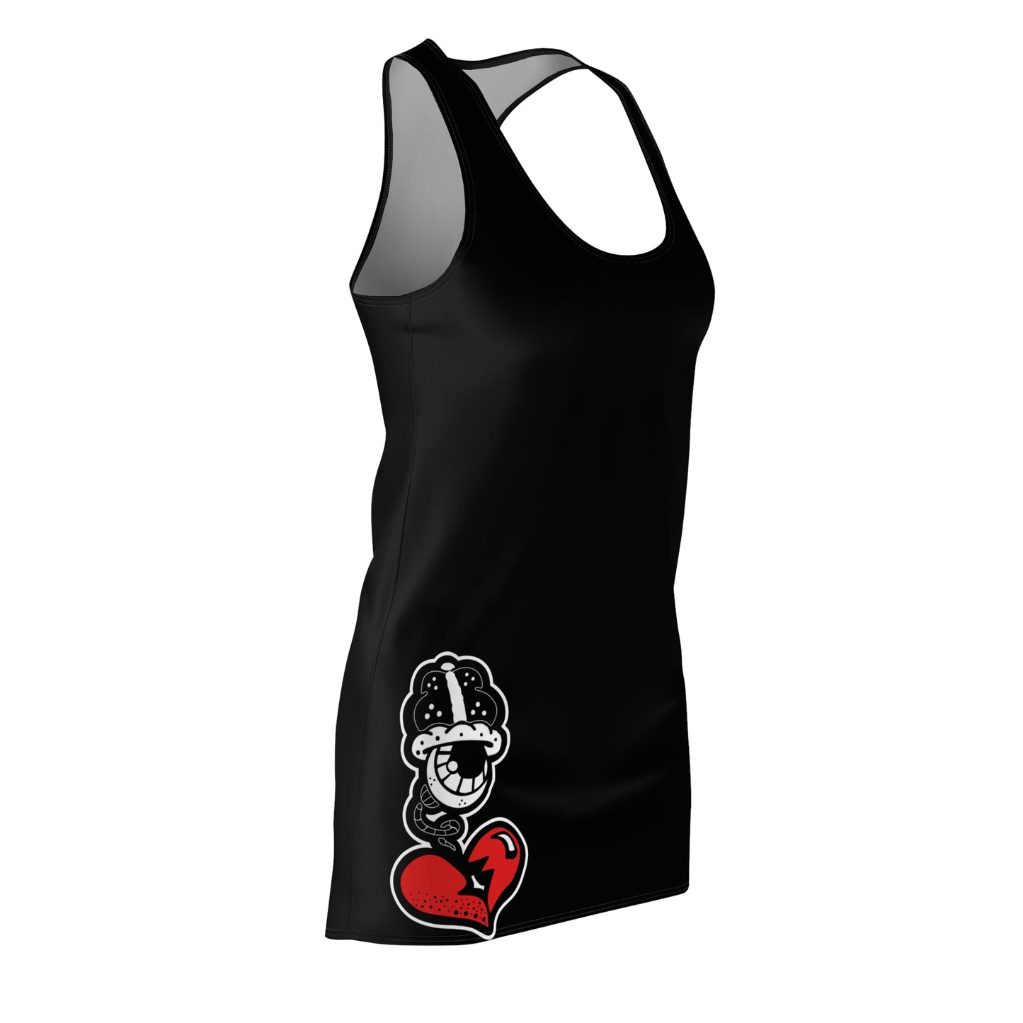 “BLK DRIZZLE” Women's Cut & Sew Racerback Dress