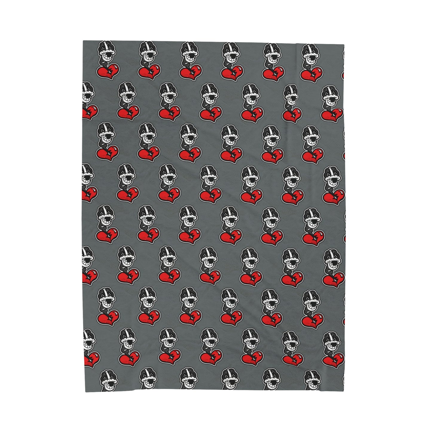 Grey Velveteen Plush Blanket