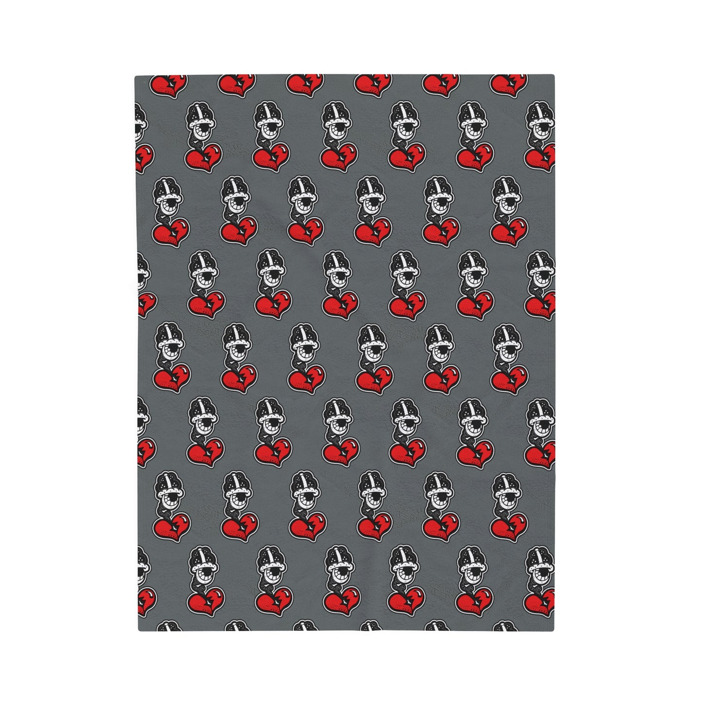 Grey Velveteen Plush Blanket
