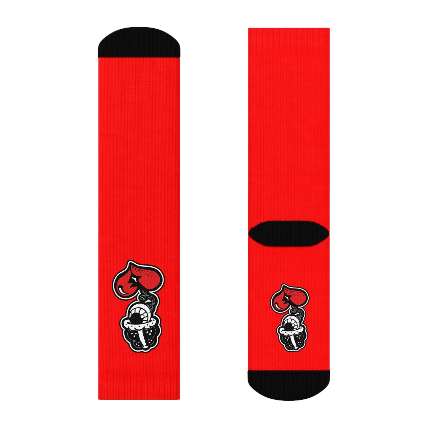 "Drippy Red" Crew Socks