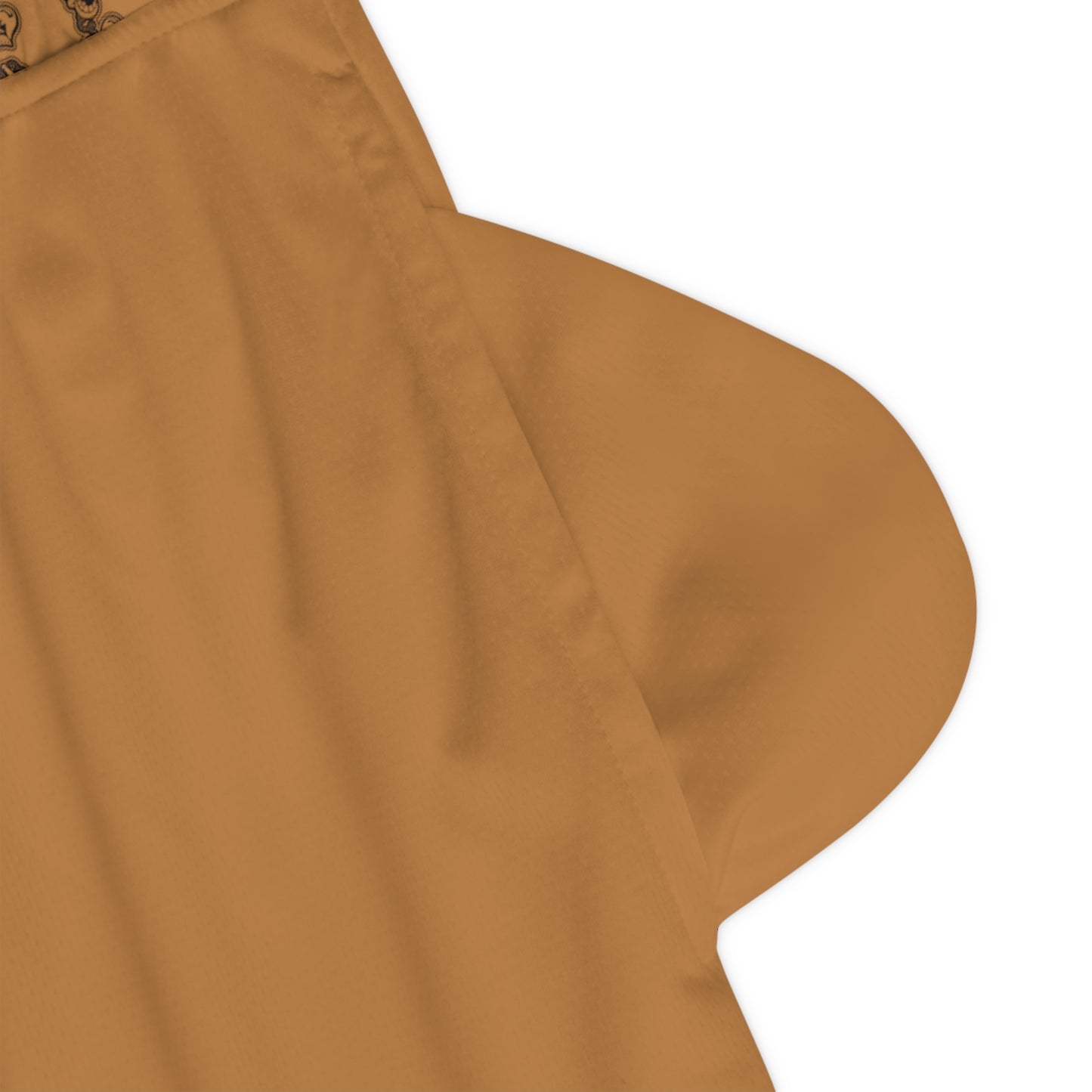 "Black Label 2.0" Tan Basketball Rib Shorts (AOP)