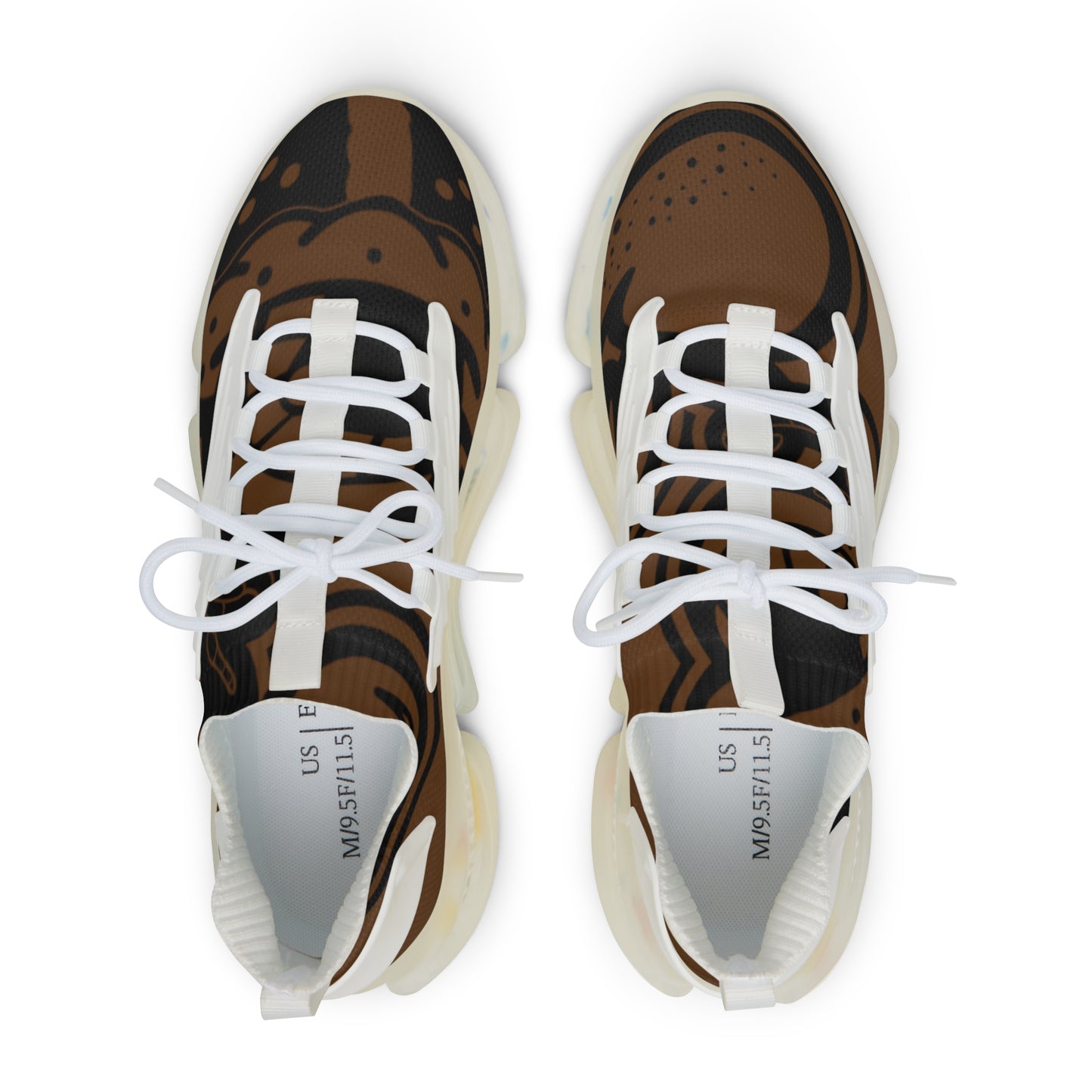 "Black Label" Brown Men's Mesh Sneakers by WildeTuna