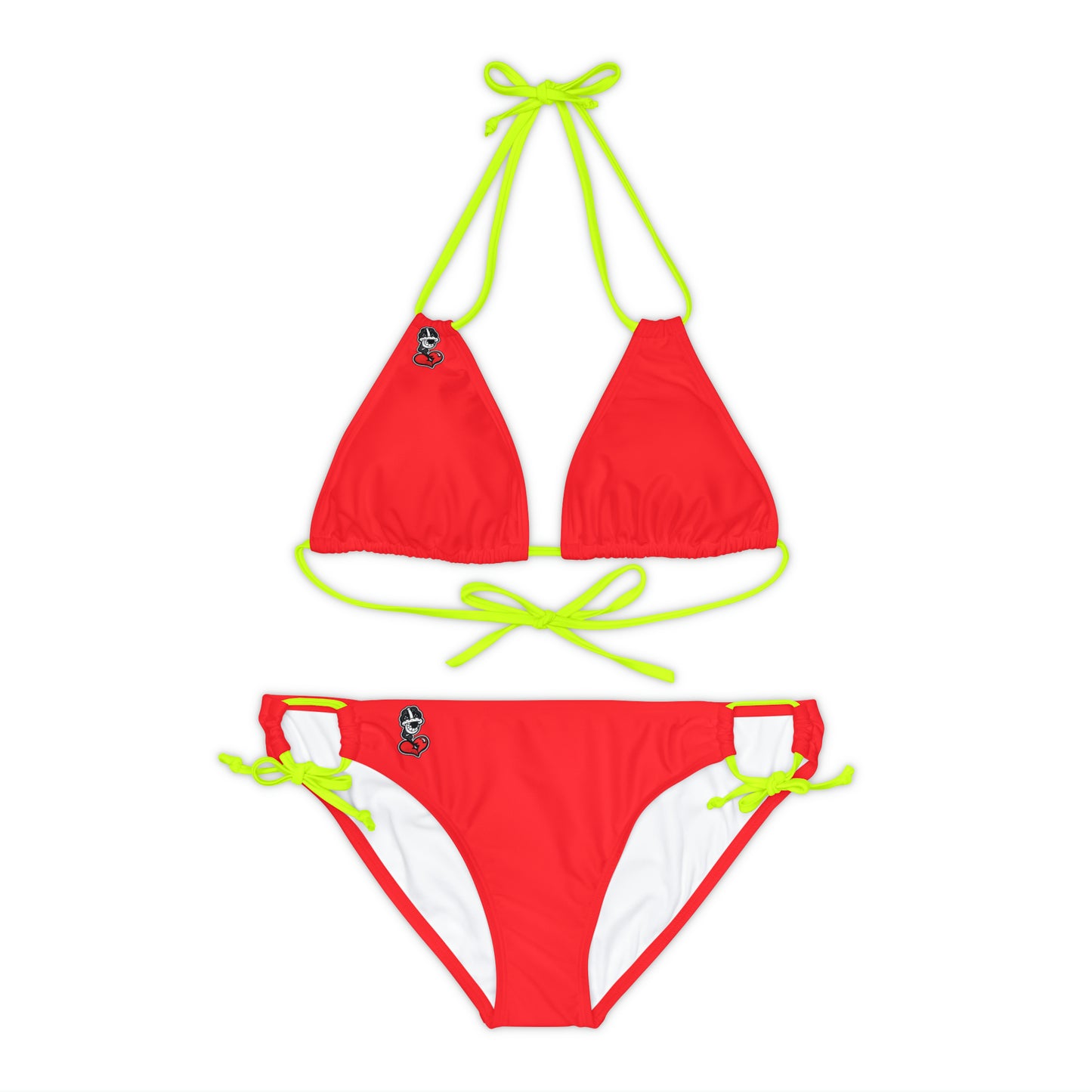 Red Fish Strappy Bikini Set (AOP)