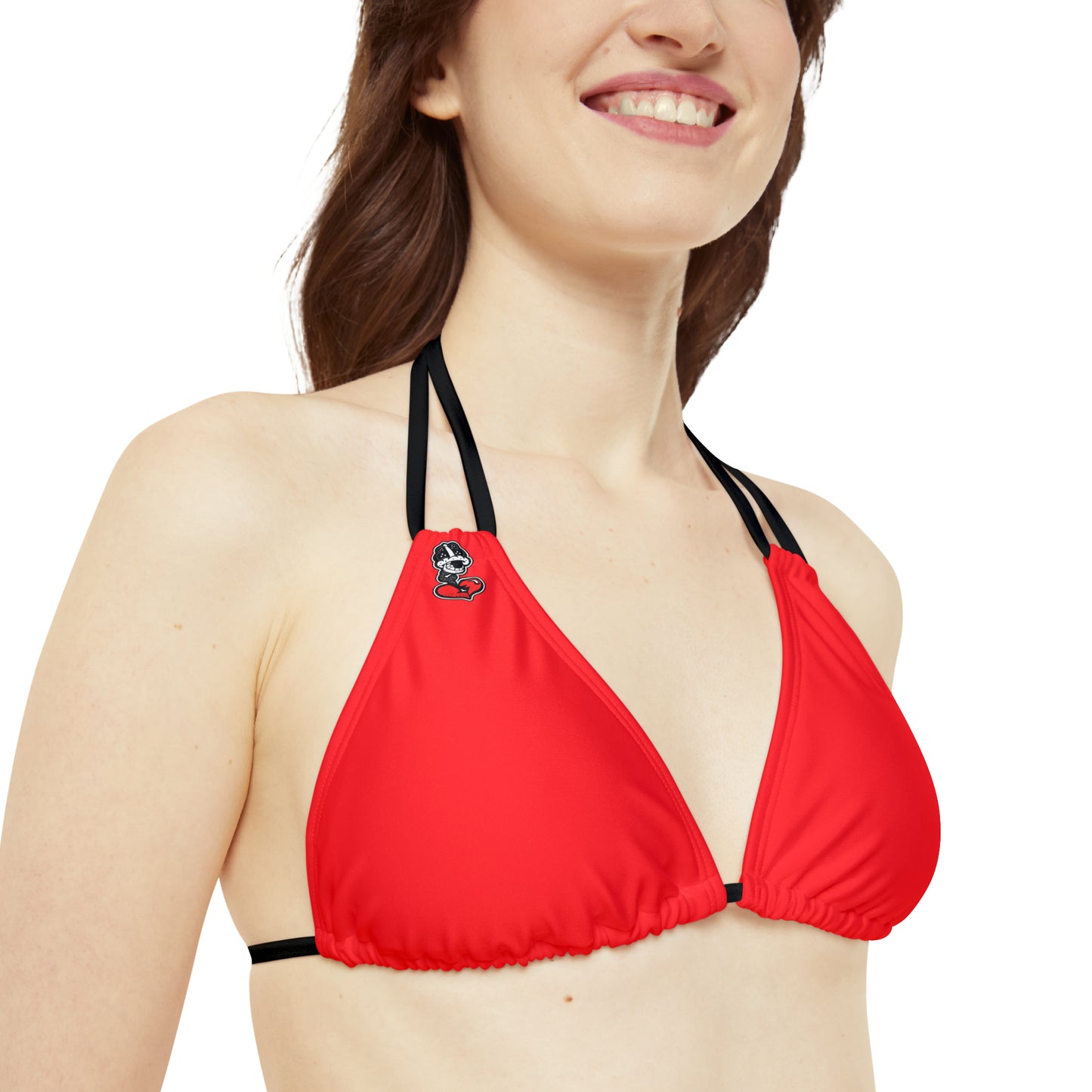 Red Fish Strappy Bikini Set (AOP)