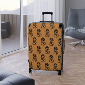 "DrippyFish" Light Brown Suitcase