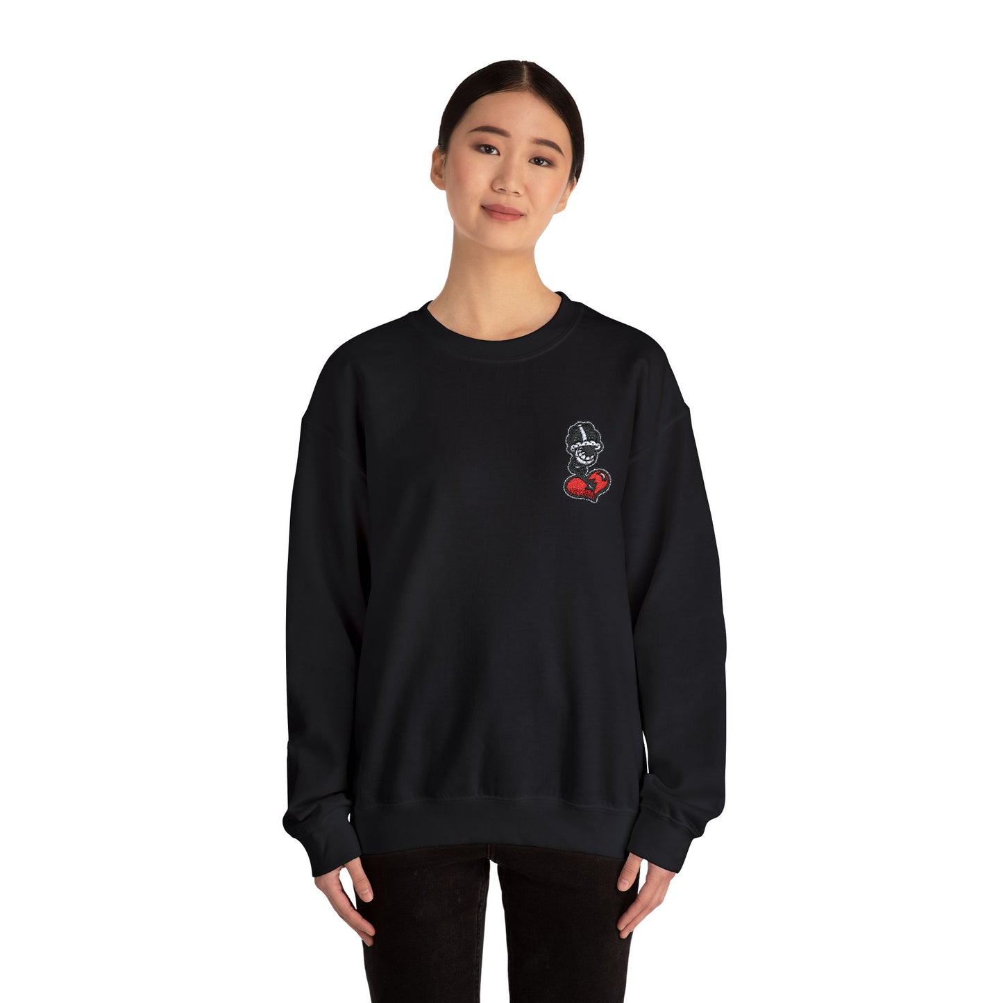 Embroiderd Heart Crewneck Sweatshirt DFCollection™