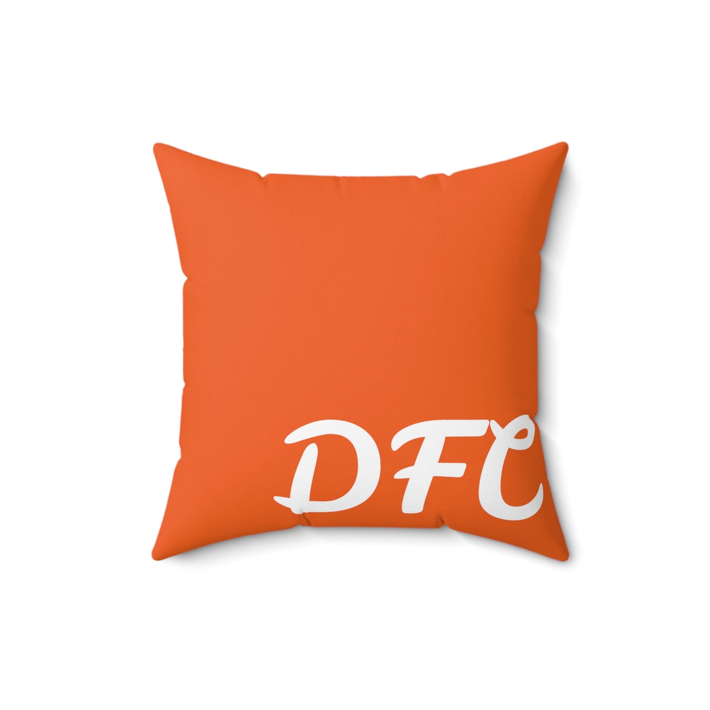 "DFC" Orange Spun Polyester Square Pillow