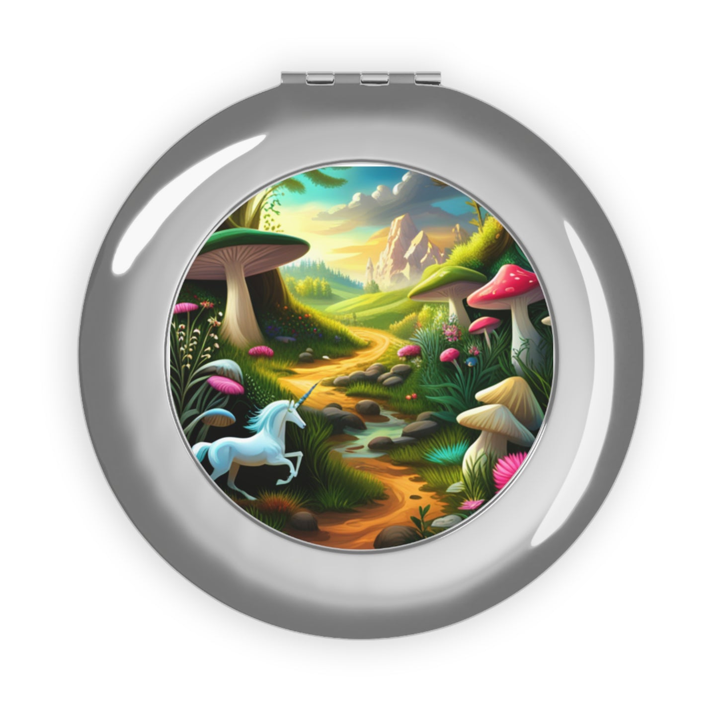 "WonderLand" Compact Travel Mirror