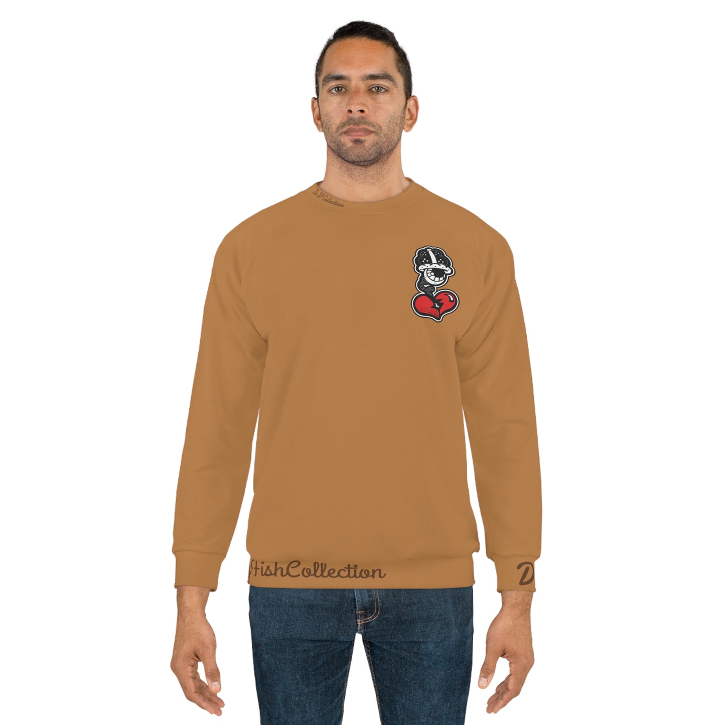 "Par 4" Tan Unisex Sweatshirt (AOP)