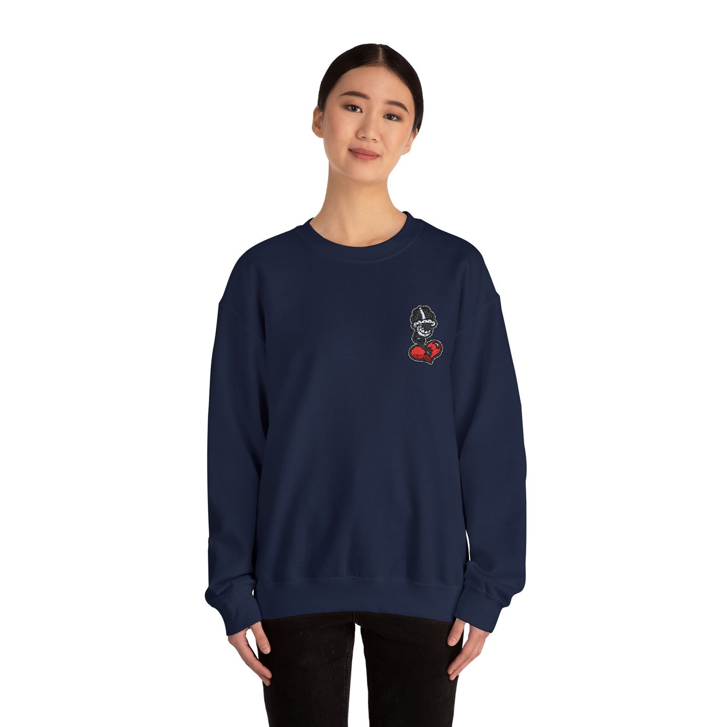 Embroiderd Heart Crewneck Sweatshirt DFCollection™