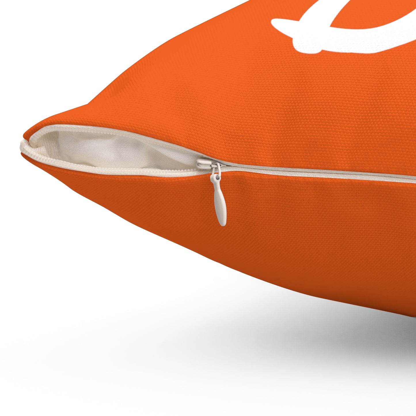 "DFC" Orange Spun Polyester Square Pillow