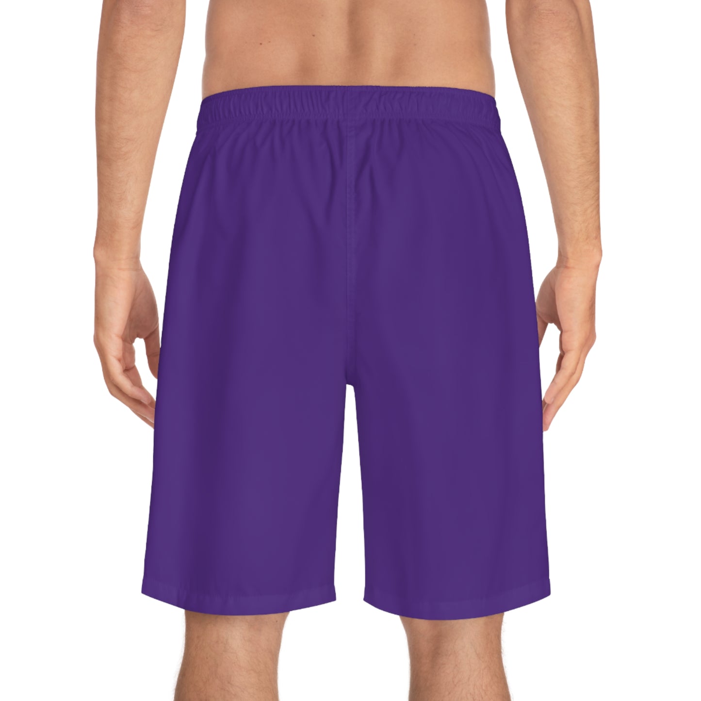 "Black Label" Purple Men's Board Shorts (AOP) Designed By Wildetuna