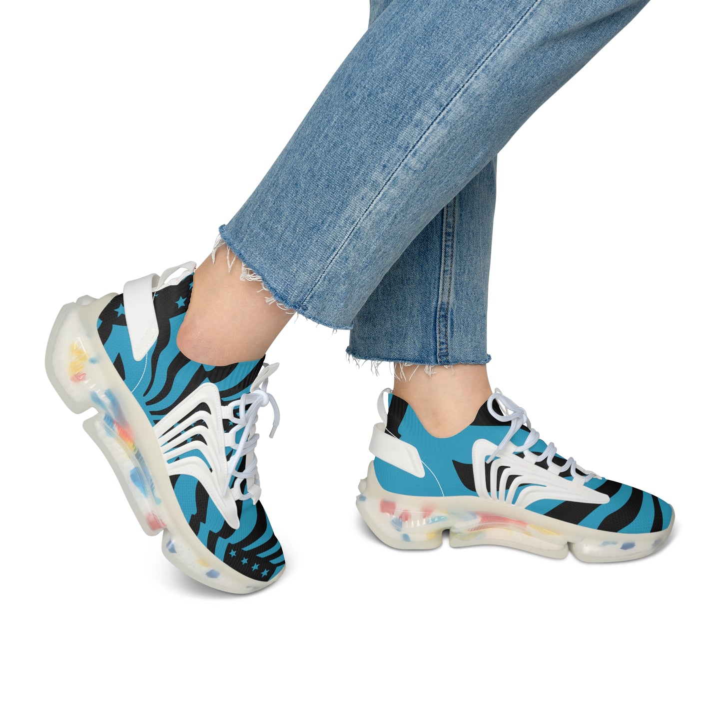 DF Collection "Blue Grass" Women's Mesh Sneakers