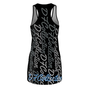 "DF COLLECTION" Black Women's Cut & Sew Racerback Dress