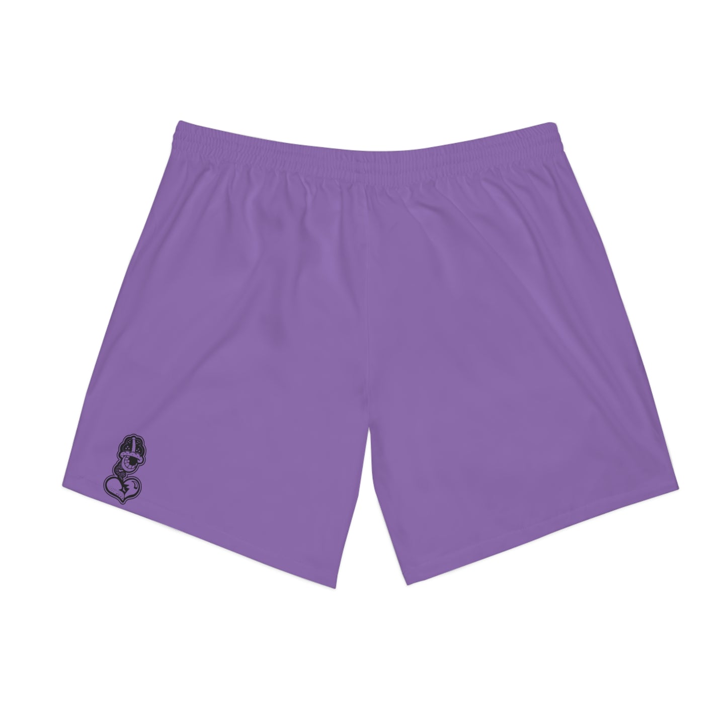 "Black Label" Men's Elastic Beach Shorts (AOP)