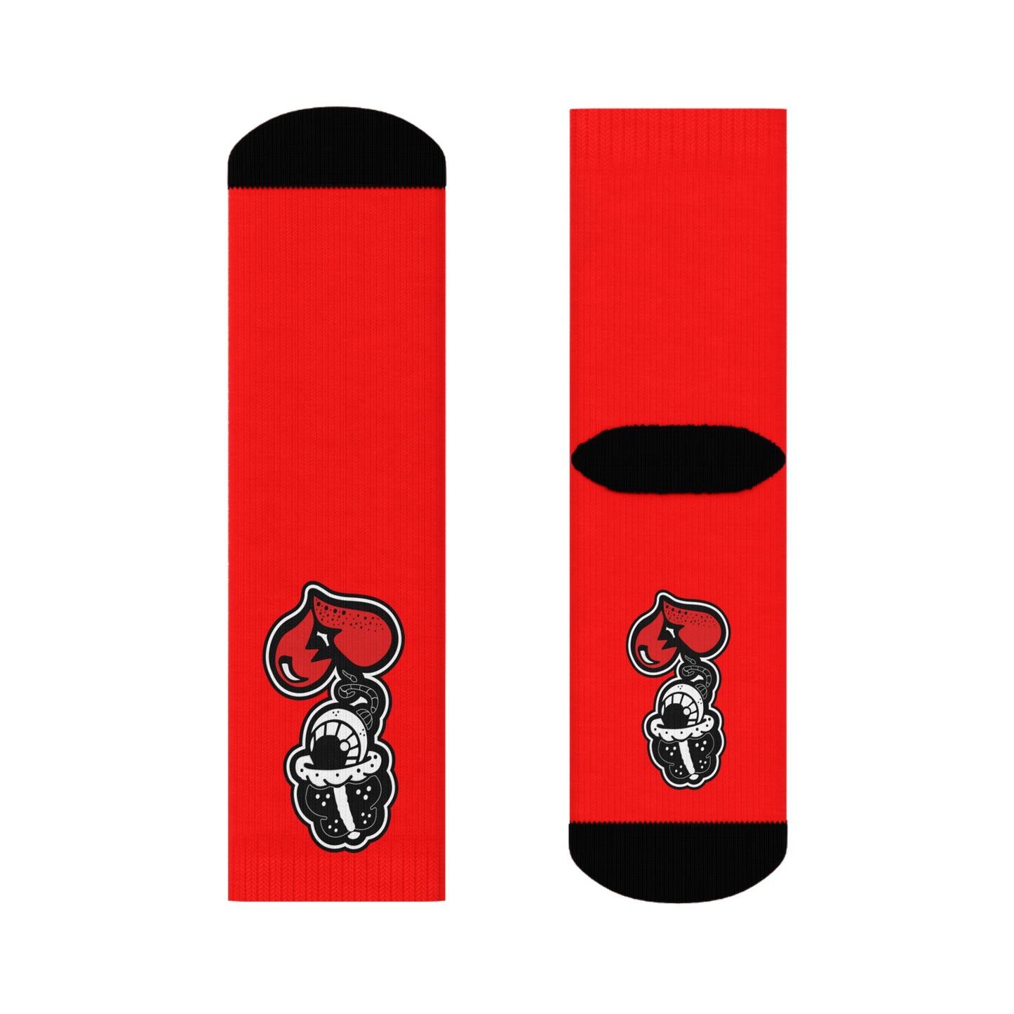 "Drippy Red" Crew Socks