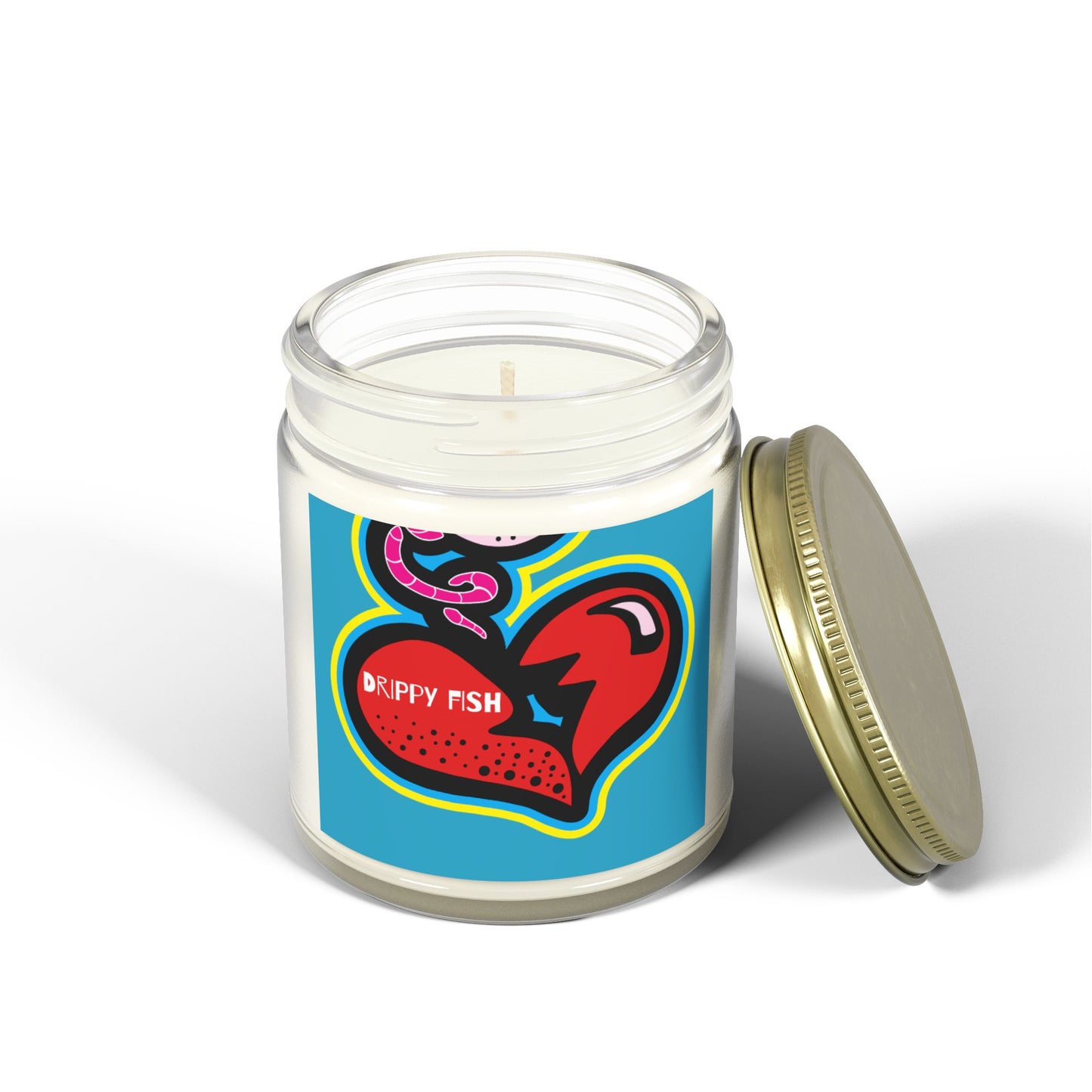 Drippy Fish Scented Candles - Coconut Apricot Wax (4oz, 9oz) - Vibrant Love Inspired Aromas