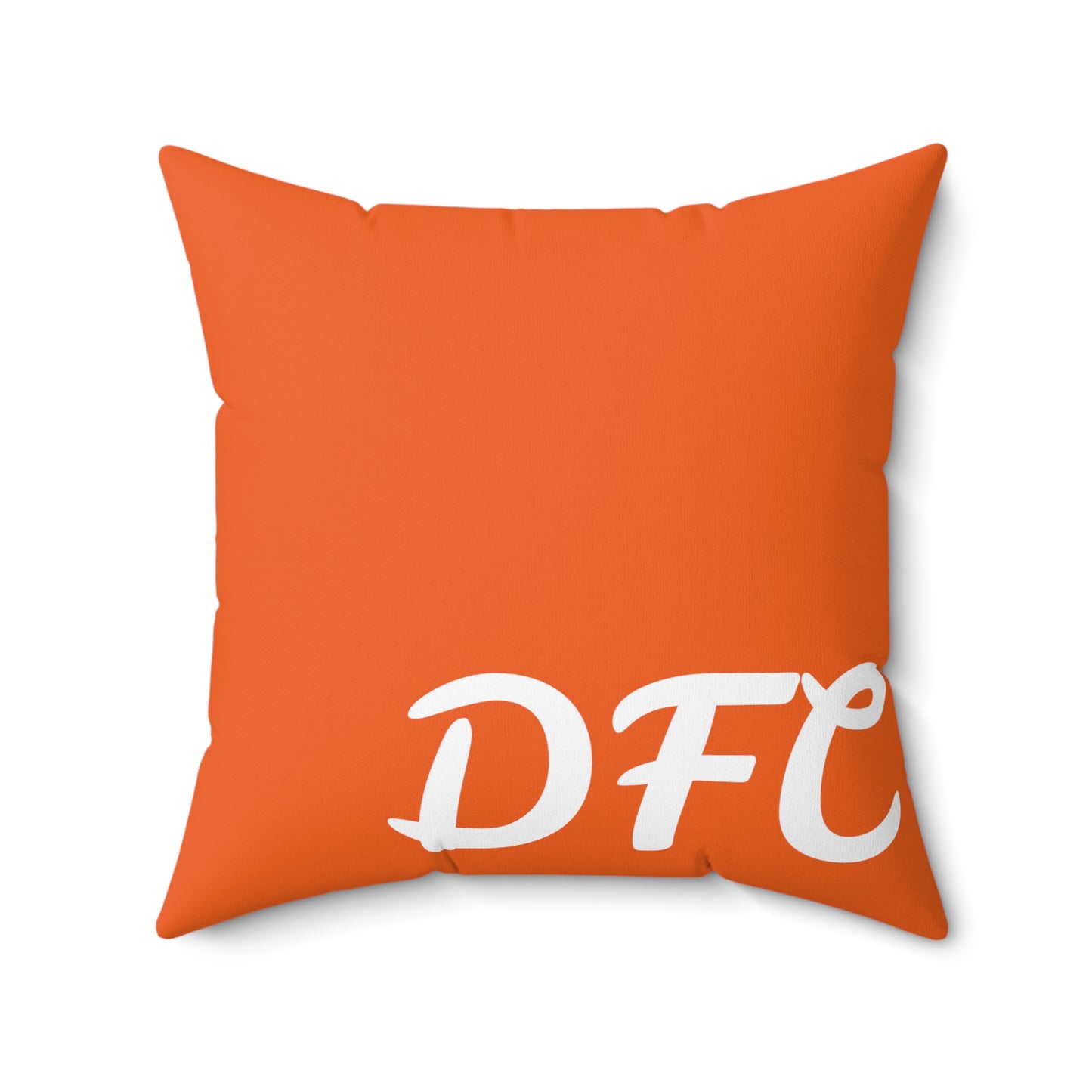 "DFC" Orange Spun Polyester Square Pillow