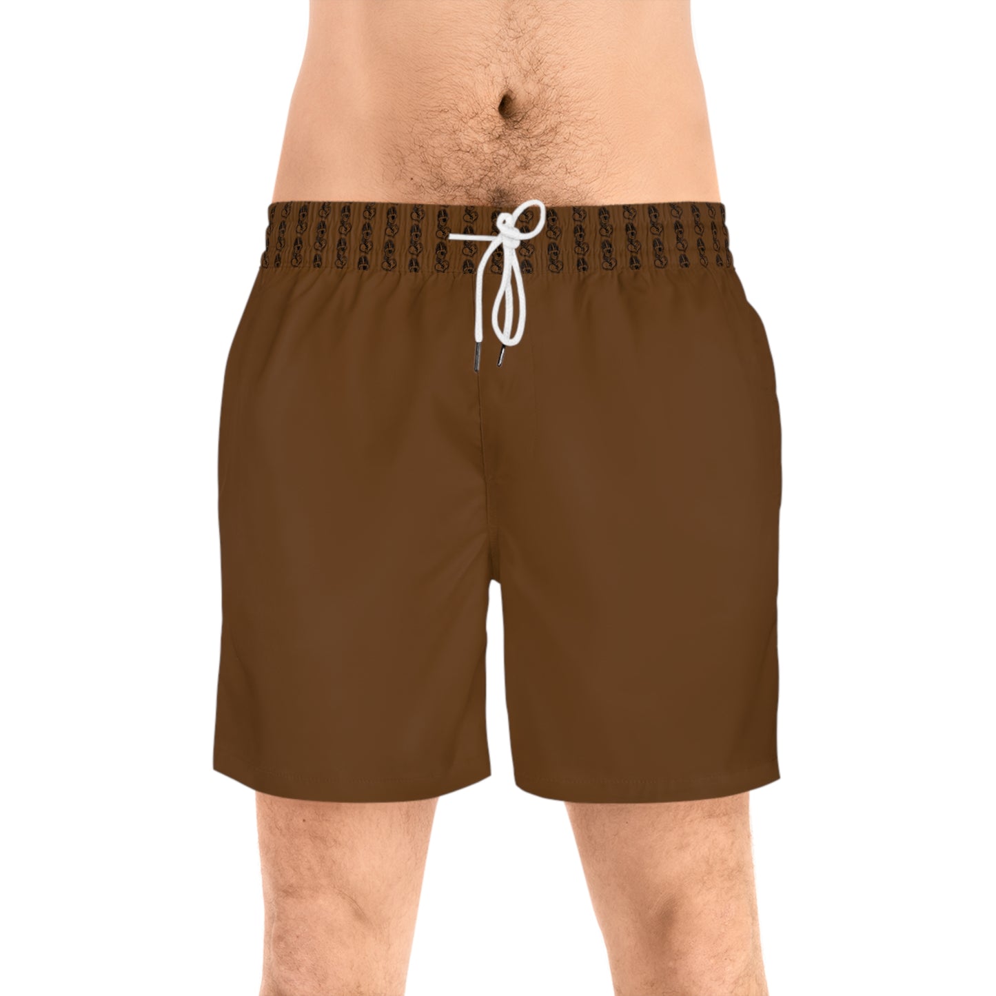 "Black Label" Men's Mid-Length Swim Shorts (AOP) By WIldeTuna