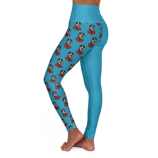 Turq High Waisted Yoga Leggings (AOP)