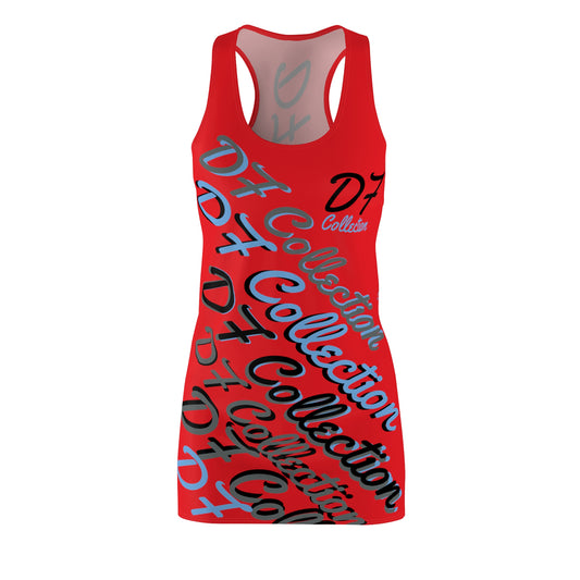 "DF COLLECTION" RED Women's Cut & Sew Racerback Dress