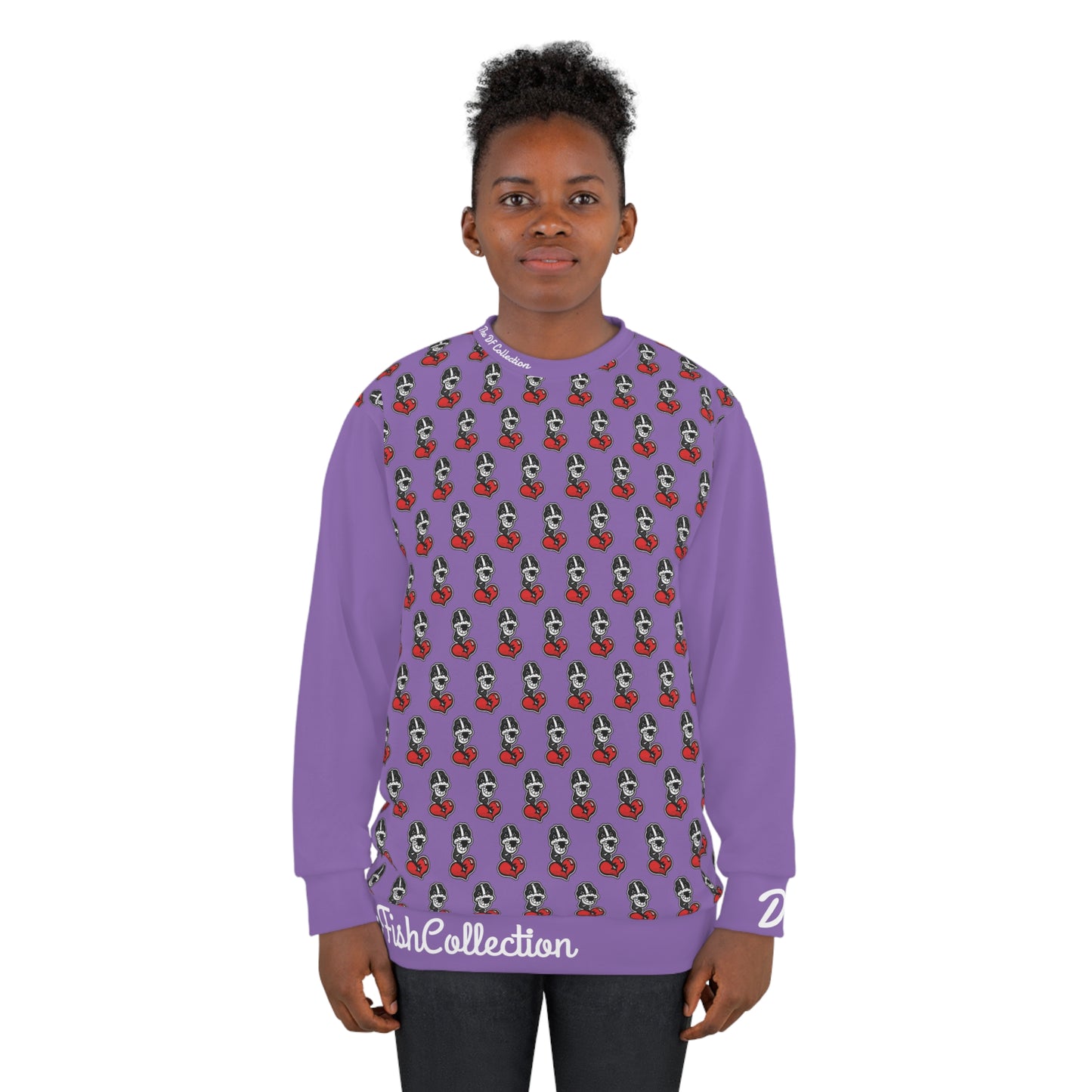 "Par 5" Light Purple Unisex Sweatshirt (AOP)